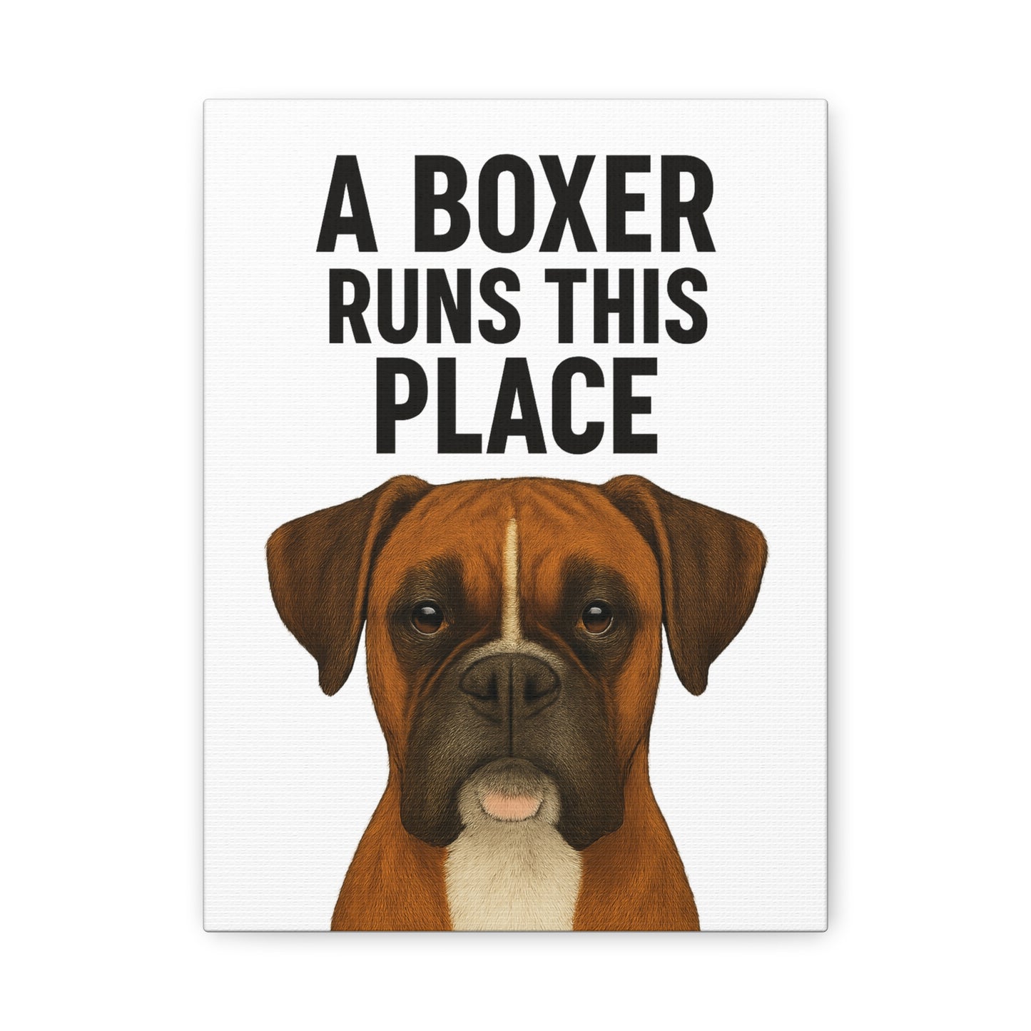 Boxer Dog Wall Art | A Boxer Runs This Place | Home Decor, Pet Lovers Gift, Animal Lover's Wall Decor, Unique Pet Portrait