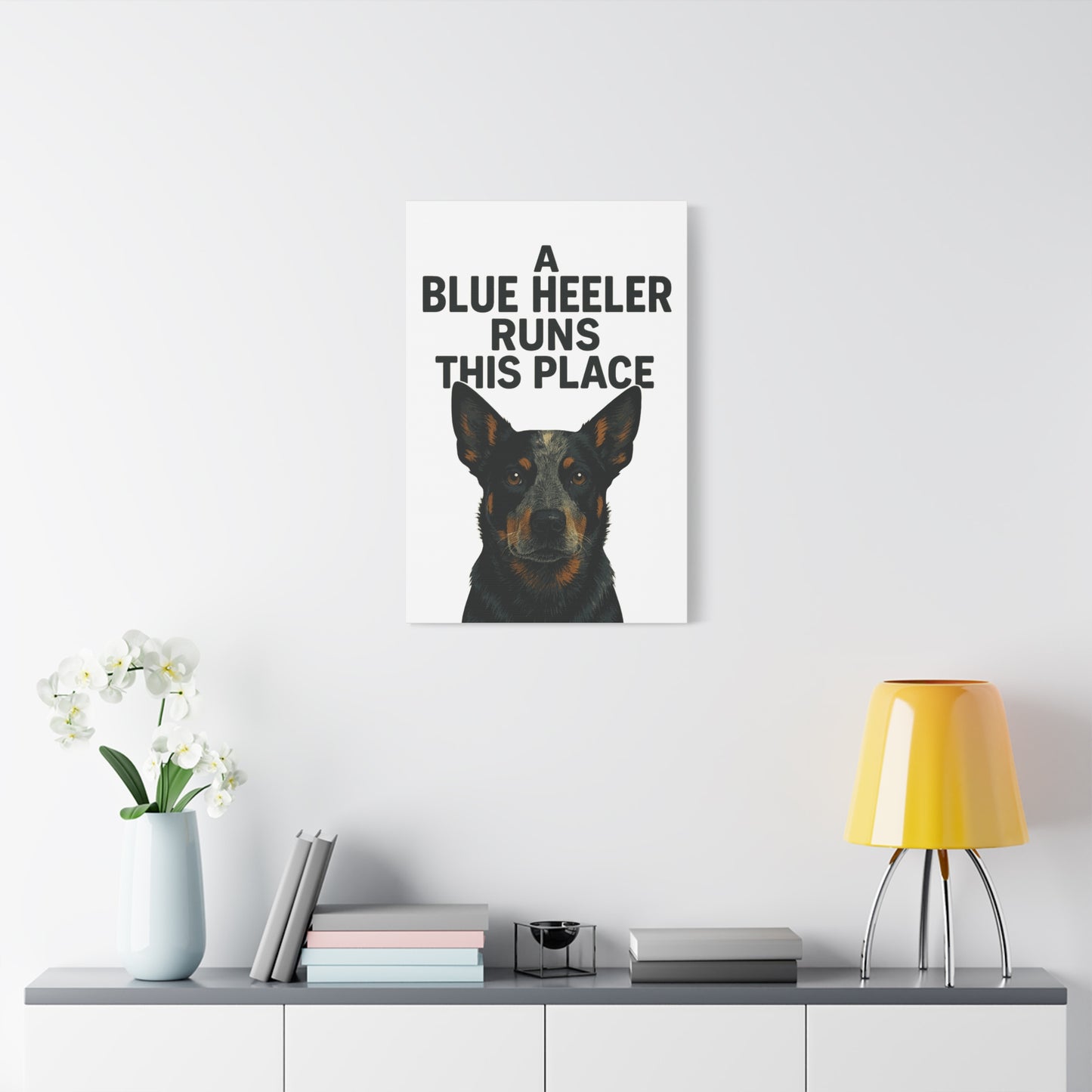 Blue Heeler Canvas Art | Dog Lover Wall Decor, Pet Owner Gift, Animal Lover Art, Home Decor, Blue Heeler Gifts