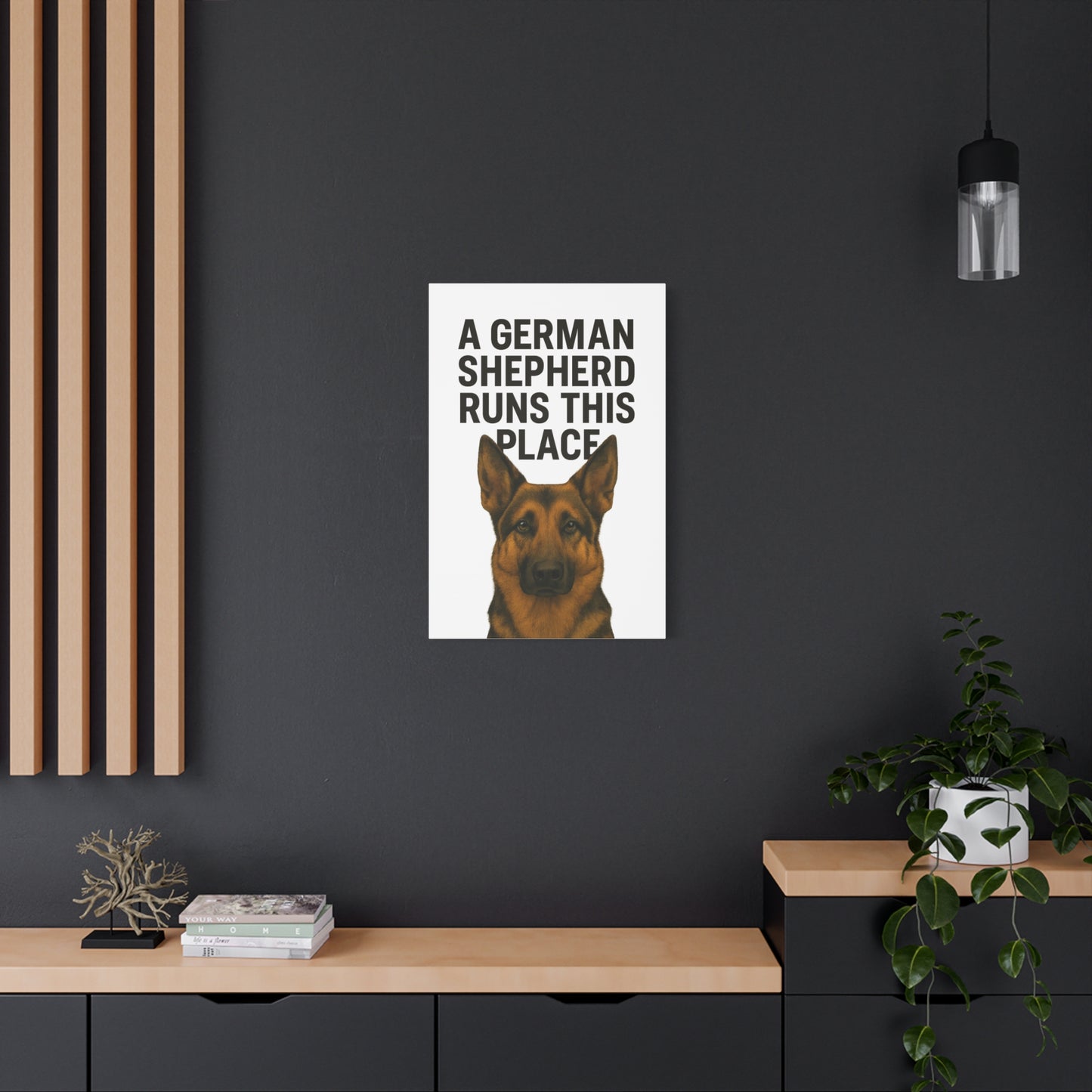 German Shepherd Quote Canvas Wall Art, Dog Lover Gift, Home Decor, Pet Decor, Dog Owner Art, Wall Sign
