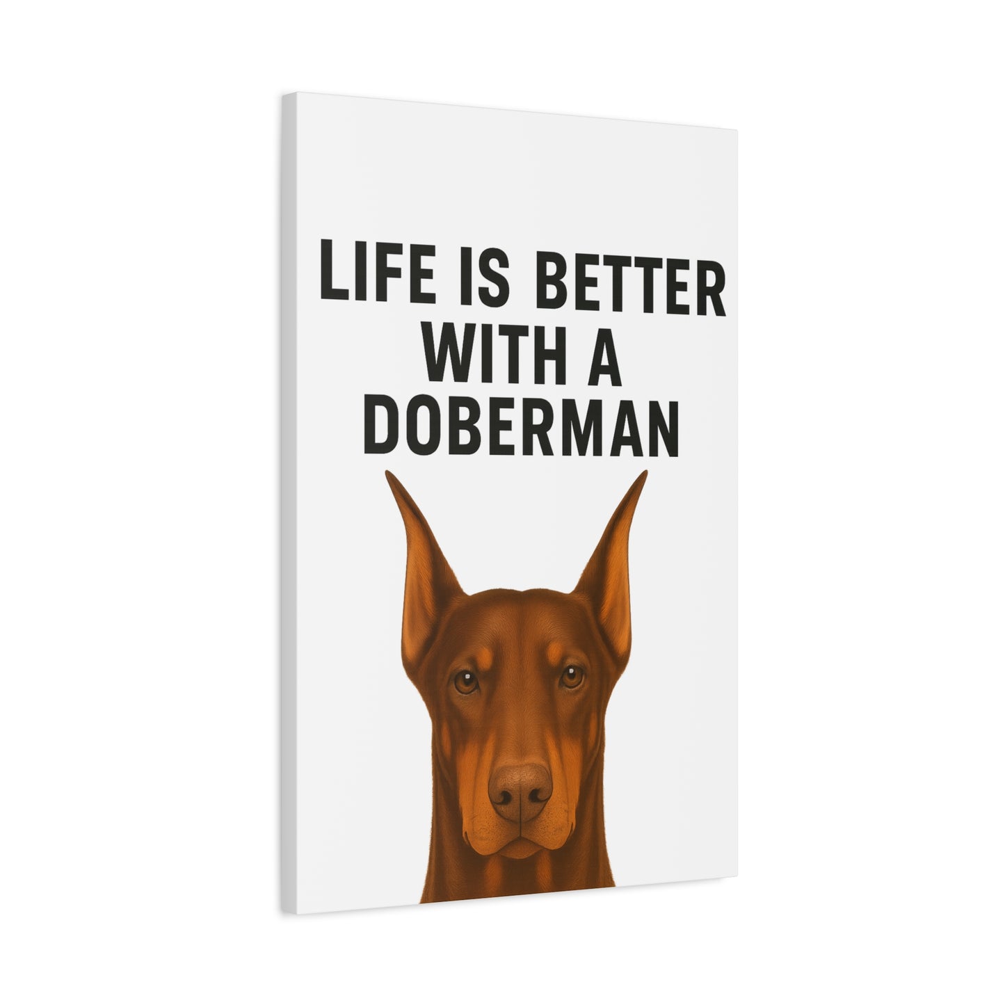 Doberman Canvas Wall Art, Inspirational Pet Decor, Dog Lover Gift, Home Accents, Animal Artwork, Interior Design, Housewarming