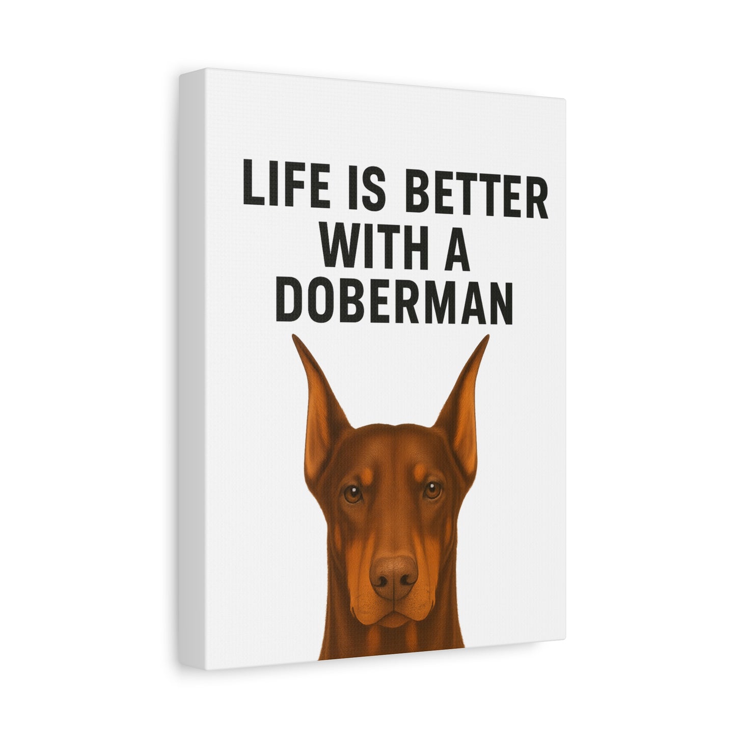 Doberman Canvas Wall Art, Inspirational Pet Decor, Dog Lover Gift, Home Accents, Animal Artwork, Interior Design, Housewarming