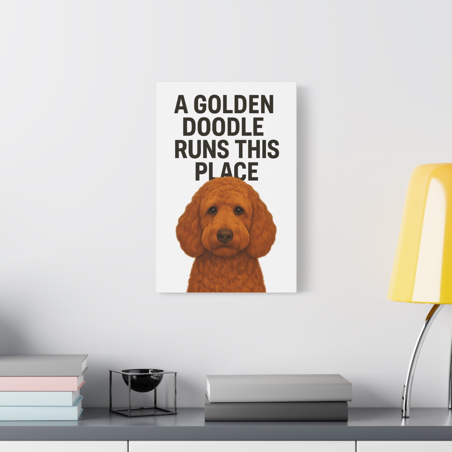 Golden Doodle Canvas Art, Dog Lover Wall Decor, Home Decoration, Pet Owner Gift, Funny Dog Quote