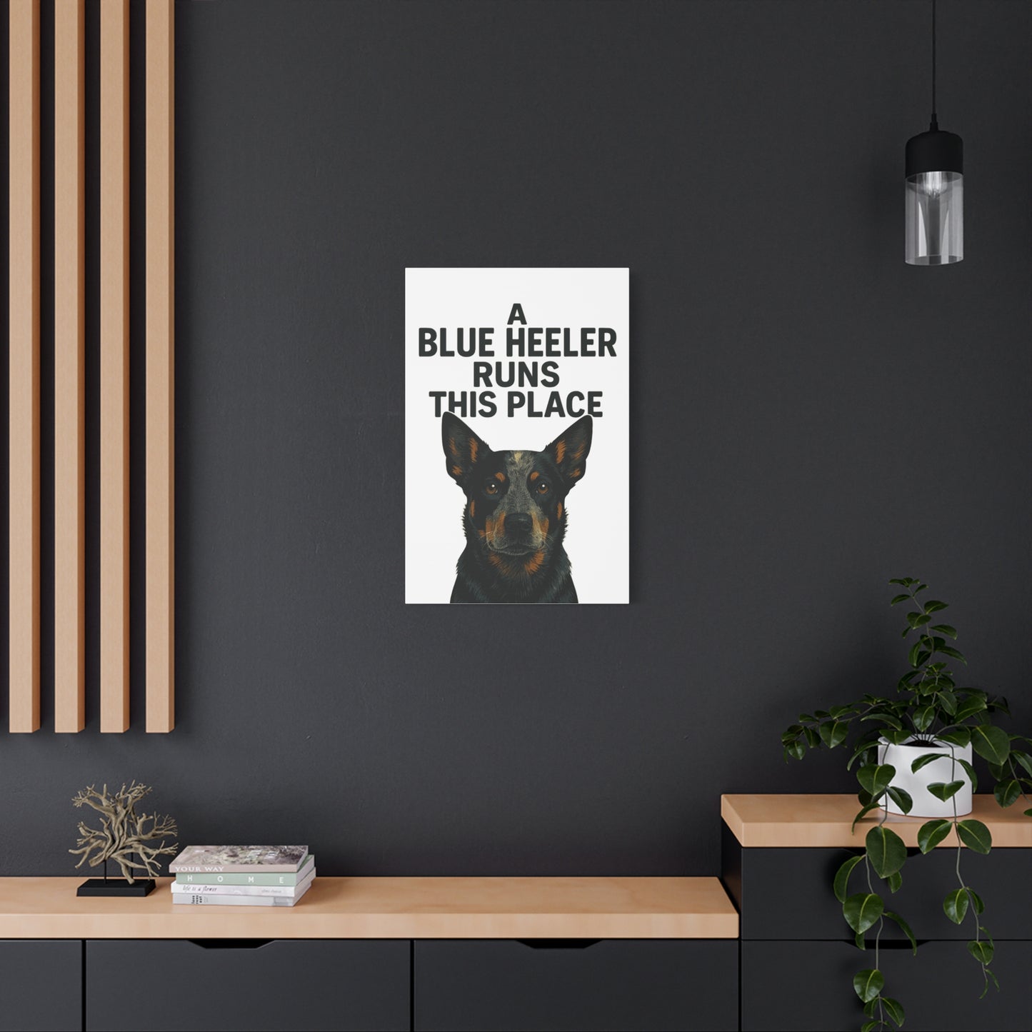 Blue Heeler Canvas Art | Dog Lover Wall Decor, Pet Owner Gift, Animal Lover Art, Home Decor, Blue Heeler Gifts