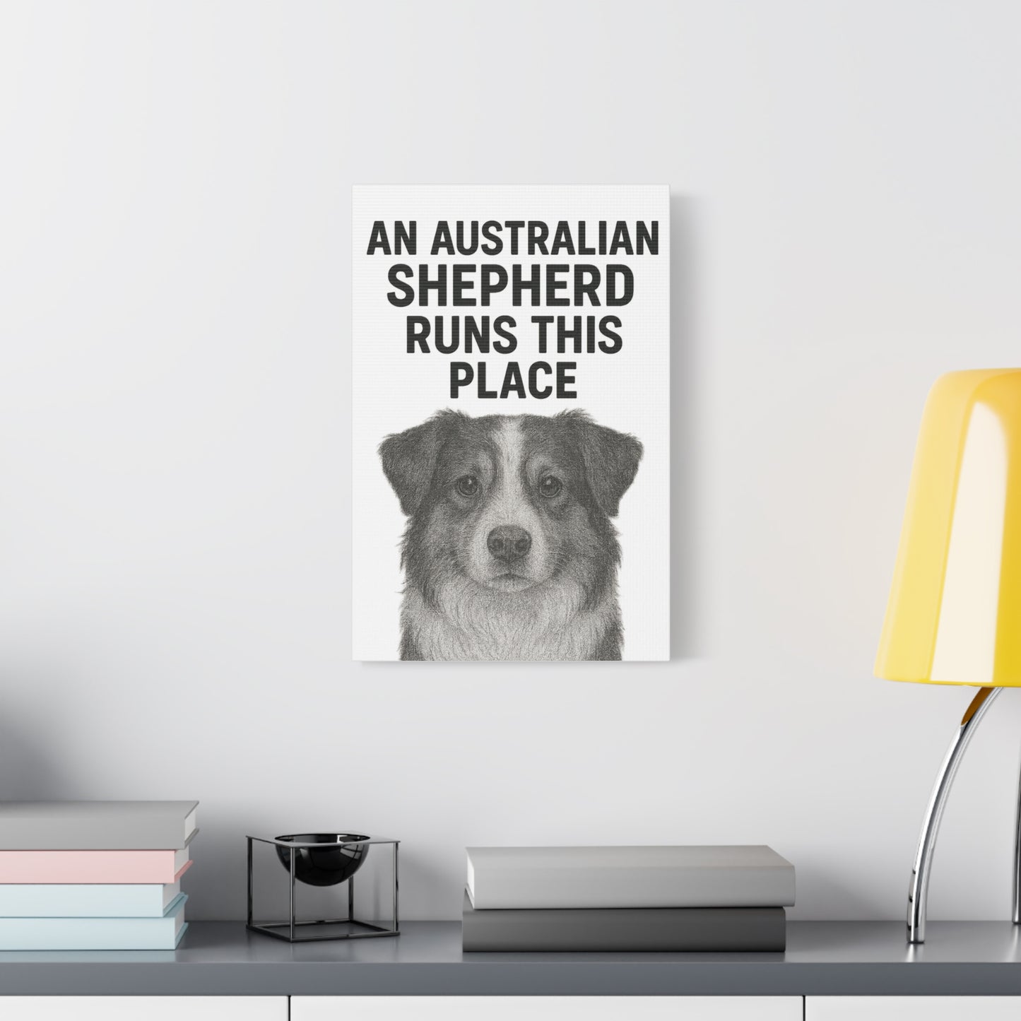 Australian Shepherd Wall Art, Home Decor Print, Pet Lover Gift, Dog Owner Canvas, Dog Decor, Animal Artwork