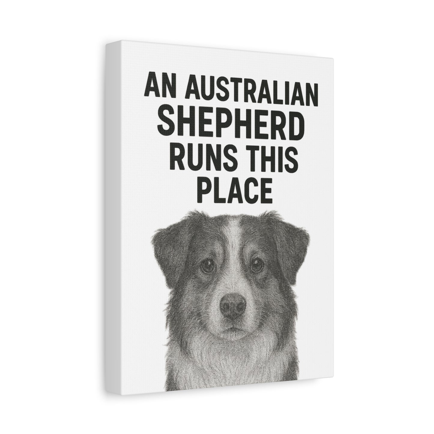 Australian Shepherd Wall Art, Home Decor Print, Pet Lover Gift, Dog Owner Canvas, Dog Decor, Animal Artwork