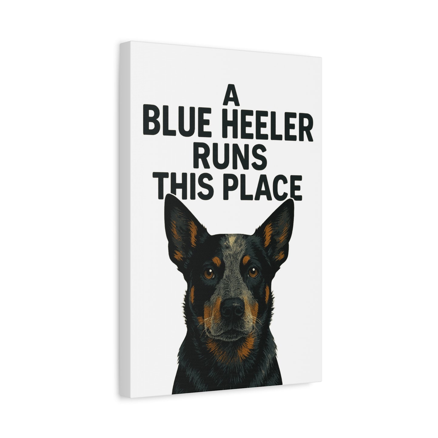 Blue Heeler Canvas Art | Dog Lover Wall Decor, Pet Owner Gift, Animal Lover Art, Home Decor, Blue Heeler Gifts