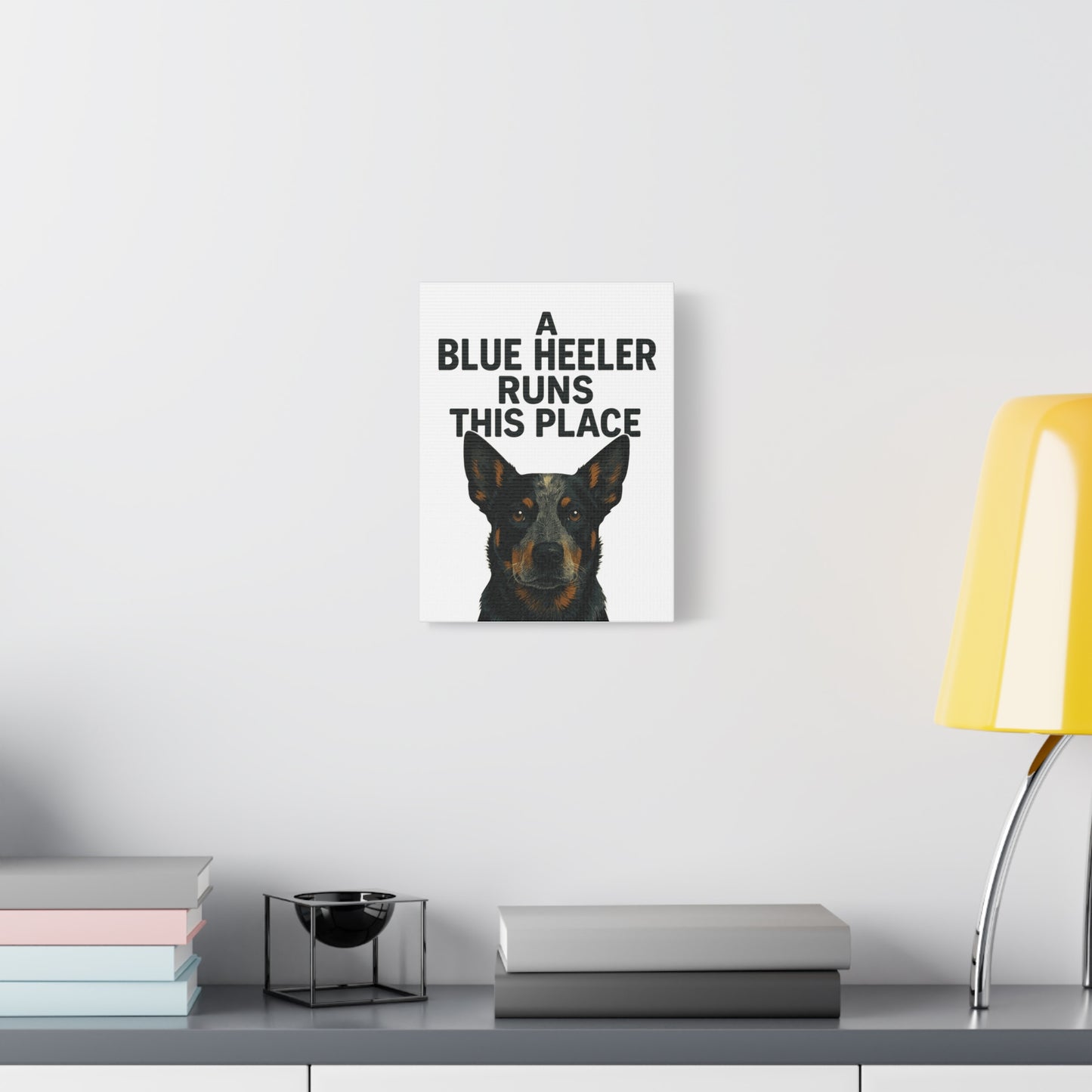 Blue Heeler Canvas Art | Dog Lover Wall Decor, Pet Owner Gift, Animal Lover Art, Home Decor, Blue Heeler Gifts