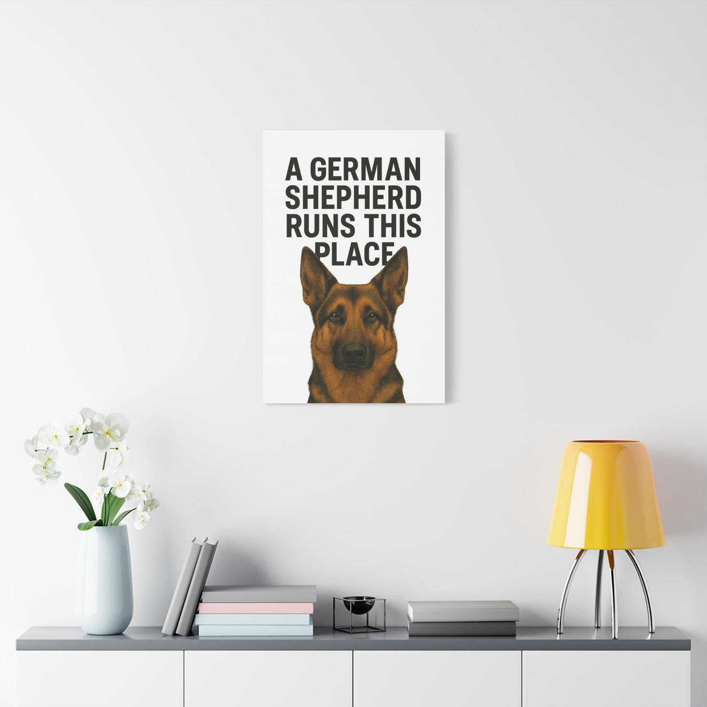German Shepherd Quote Canvas Wall Art, Dog Lover Gift, Home Decor, Pet Decor, Dog Owner Art, Wall Sign