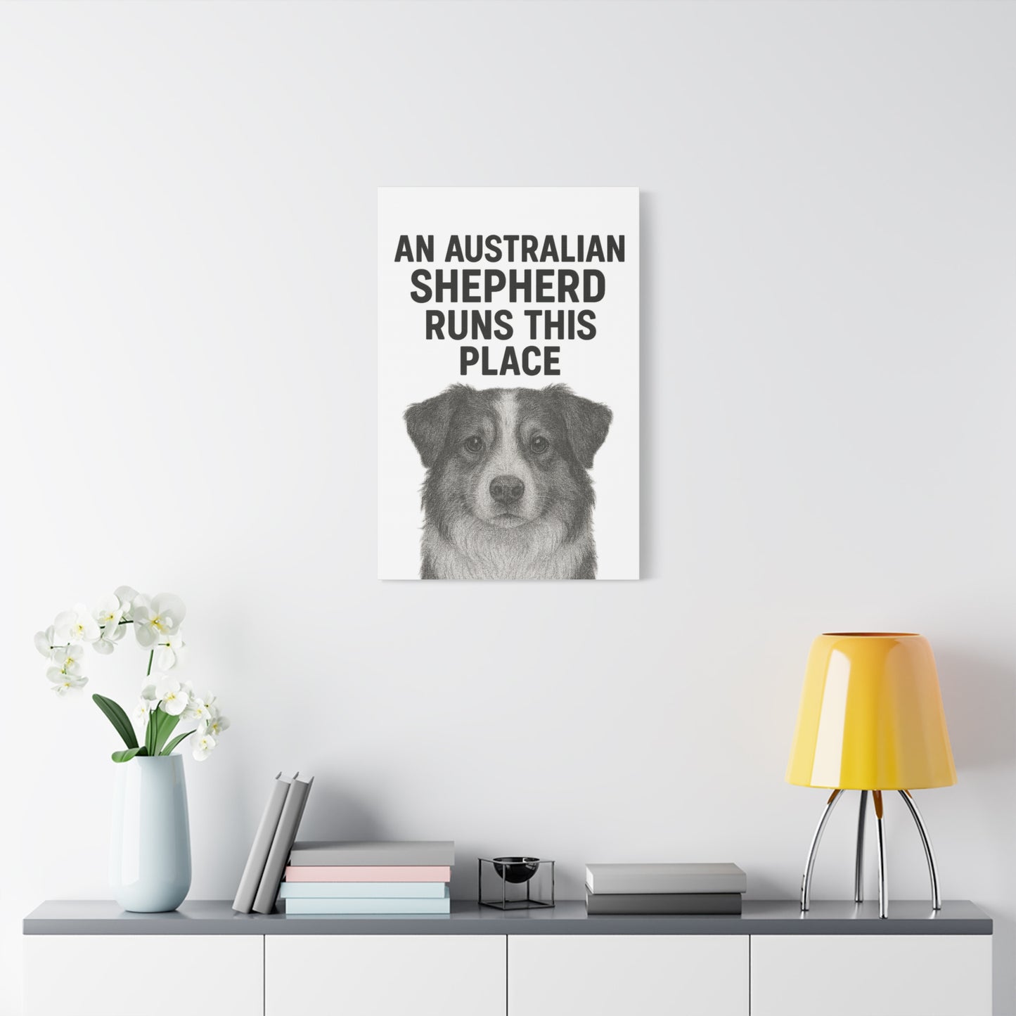 Australian Shepherd Wall Art, Home Decor Print, Pet Lover Gift, Dog Owner Canvas, Dog Decor, Animal Artwork