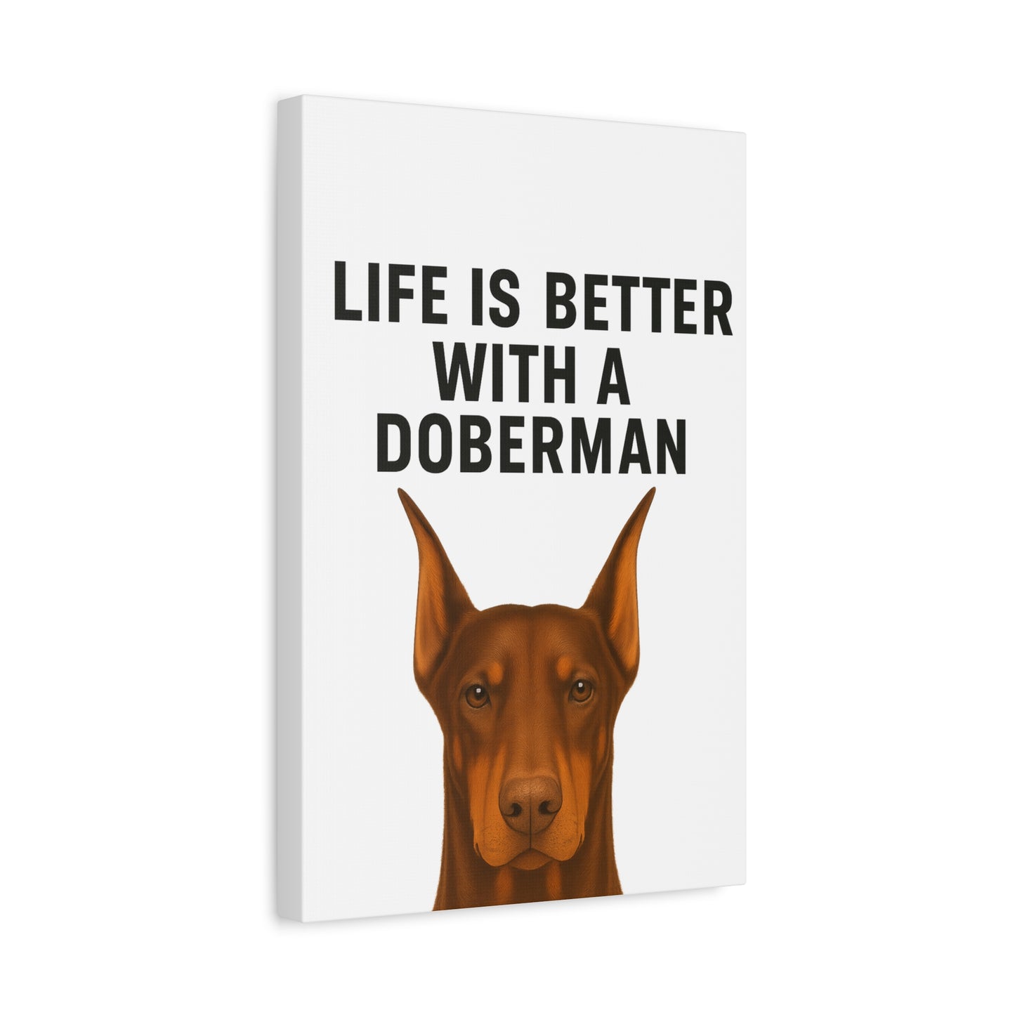 Doberman Canvas Wall Art, Inspirational Pet Decor, Dog Lover Gift, Home Accents, Animal Artwork, Interior Design, Housewarming