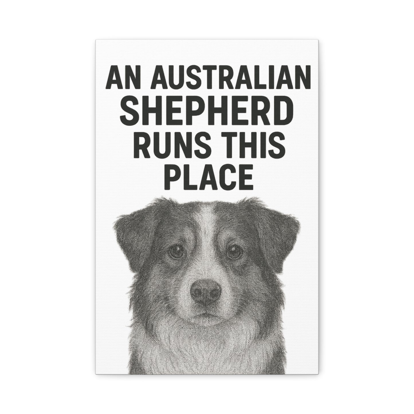 Australian Shepherd Wall Art, Home Decor Print, Pet Lover Gift, Dog Owner Canvas, Dog Decor, Animal Artwork