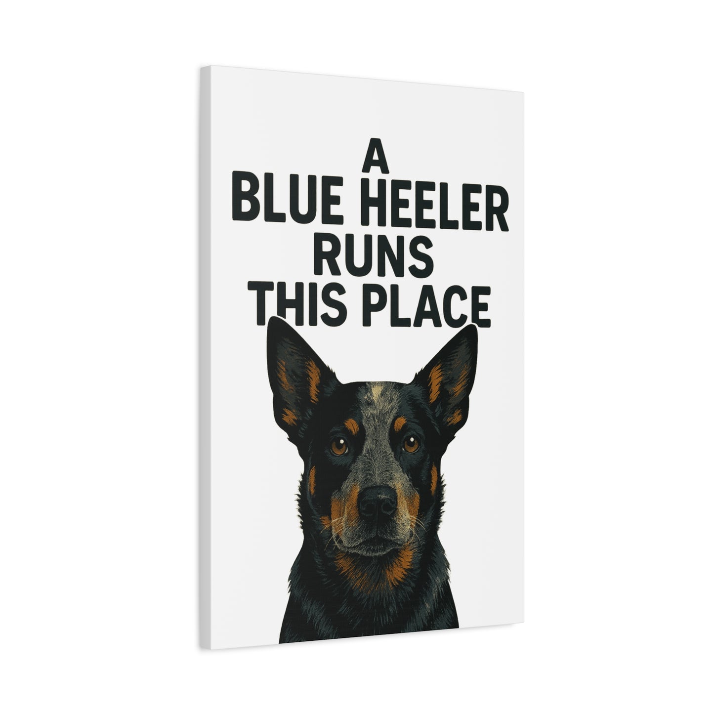 Blue Heeler Canvas Art | Dog Lover Wall Decor, Pet Owner Gift, Animal Lover Art, Home Decor, Blue Heeler Gifts