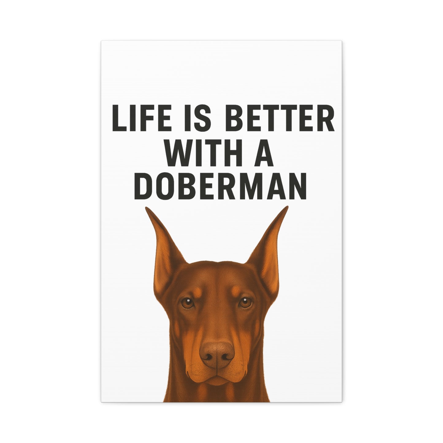 Doberman Canvas Wall Art, Inspirational Pet Decor, Dog Lover Gift, Home Accents, Animal Artwork, Interior Design, Housewarming