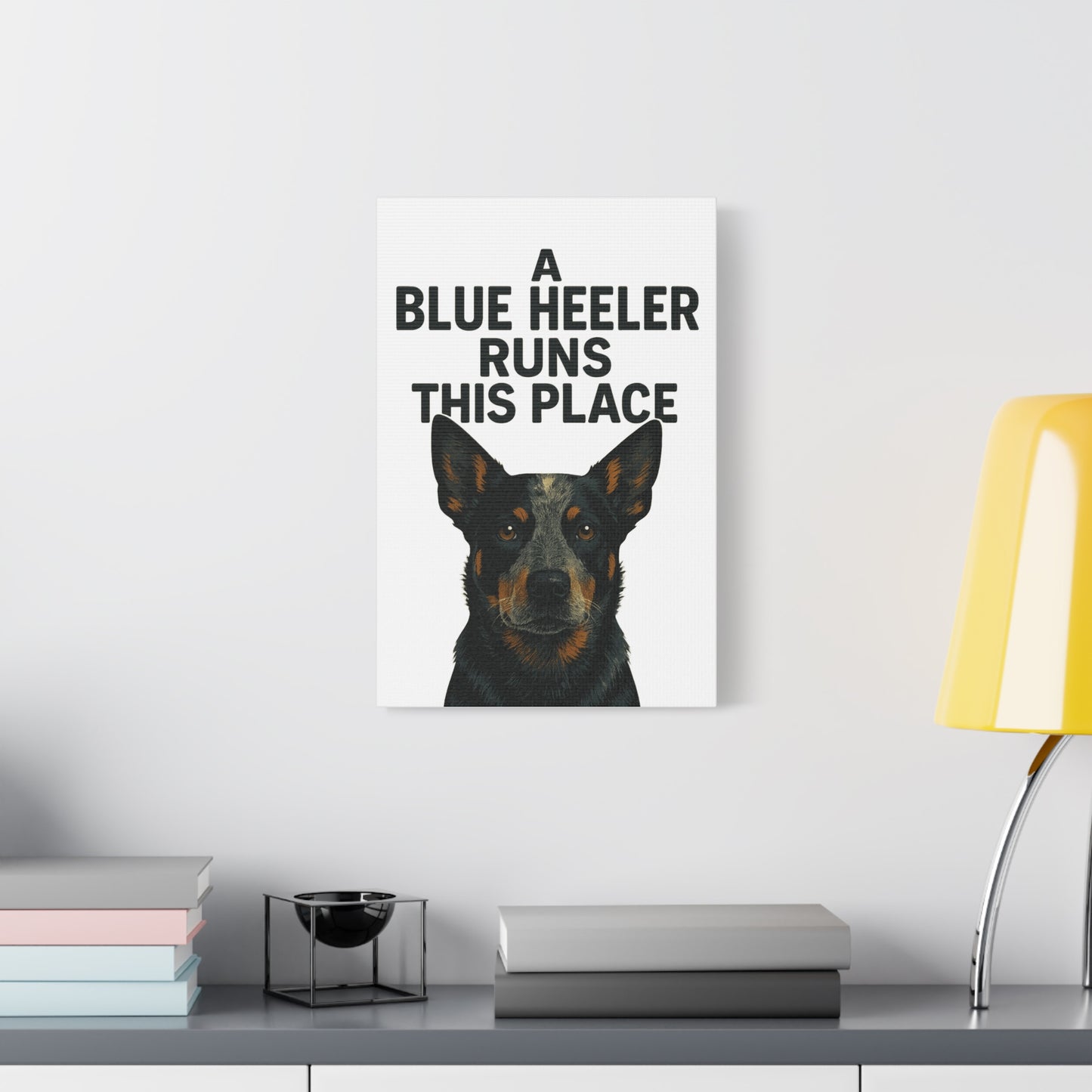 Blue Heeler Canvas Art | Dog Lover Wall Decor, Pet Owner Gift, Animal Lover Art, Home Decor, Blue Heeler Gifts