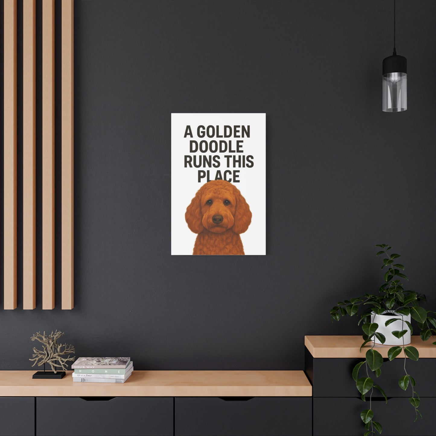 Golden Doodle Canvas Art, Dog Lover Wall Decor, Home Decoration, Pet Owner Gift, Funny Dog Quote