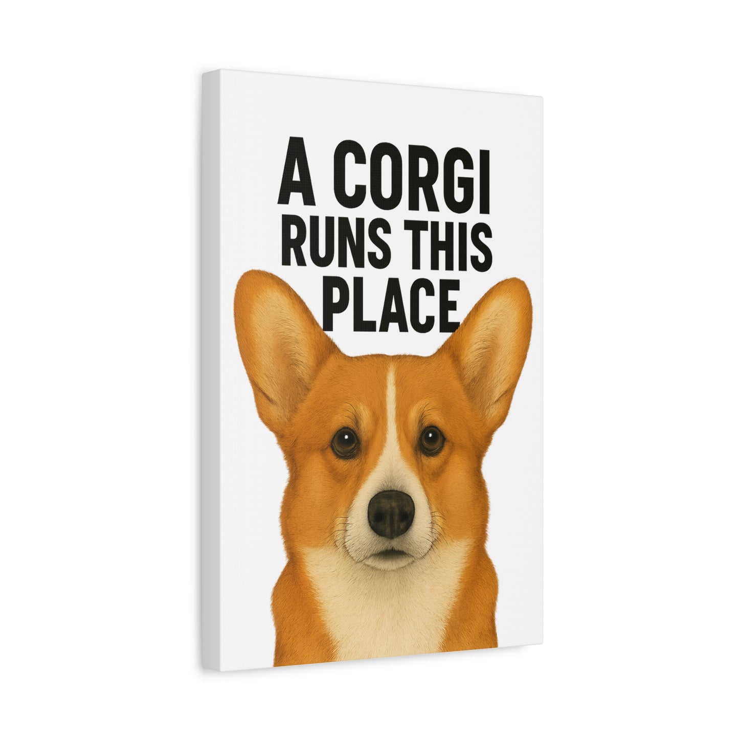 Corgi Canvas Art, Pet Lover Decor, Funny Wall Art, Animal Lover Gift, Home Decoration, Dog Owner Present
