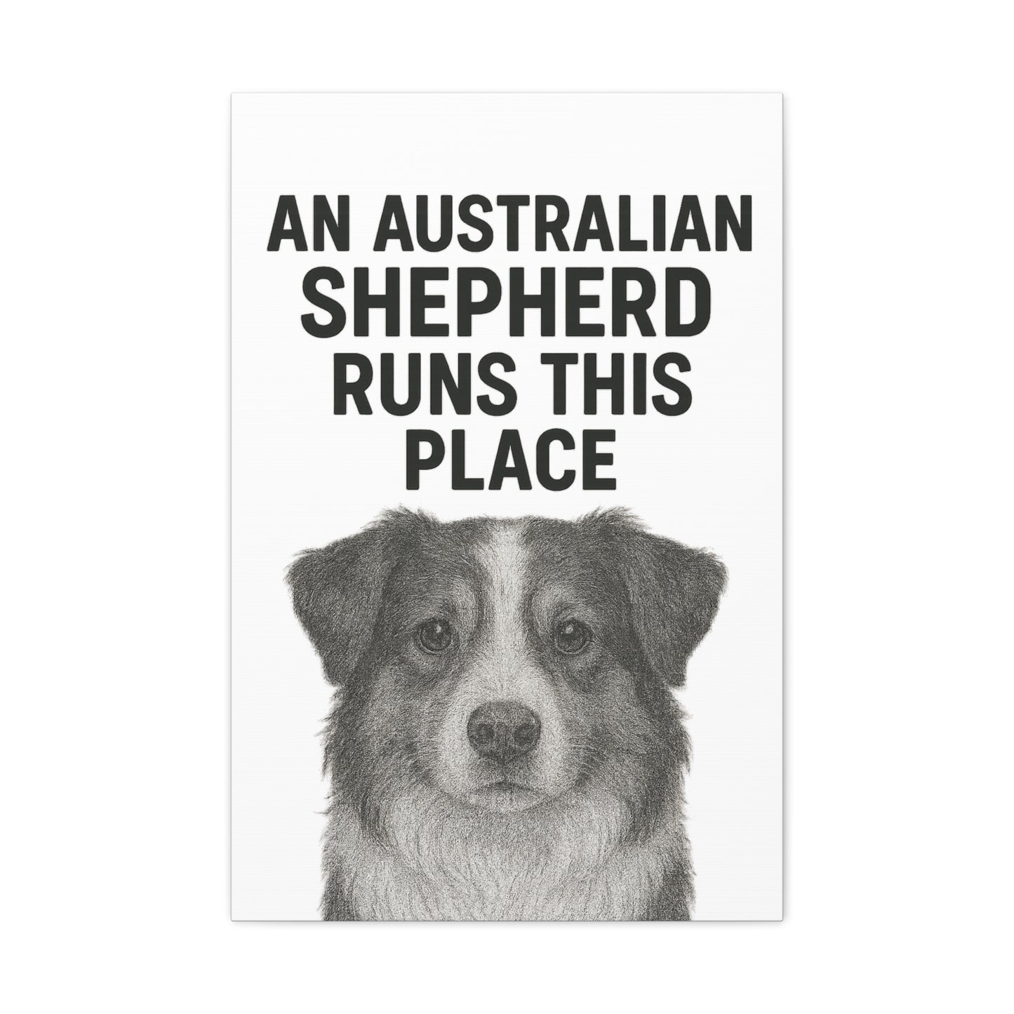Australian Shepherd Wall Art, Home Decor Print, Pet Lover Gift, Dog Owner Canvas, Dog Decor, Animal Artwork