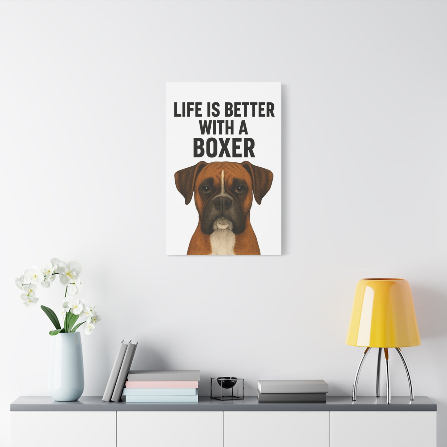 Boxer Dog Wall Art - Life is Better with a Boxer, Home Decor, Dog Lover Gift, Pet Owner Art, Animal Wall Decor
