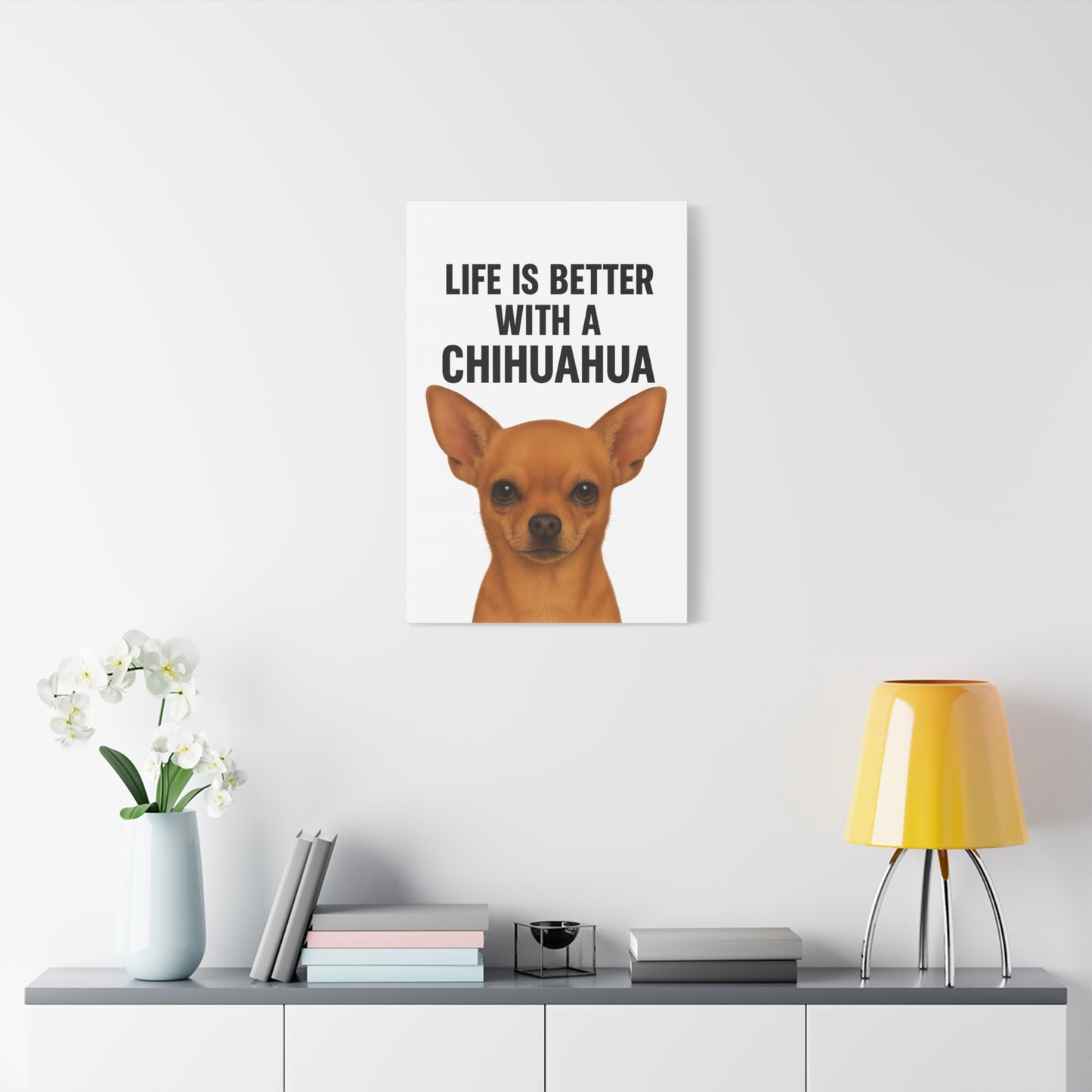 Chihuahua Art Canvas Print, Pet Lover's Gift, Wall Decor, Chihuahua Lovers Wall Art, Funny Home Decor