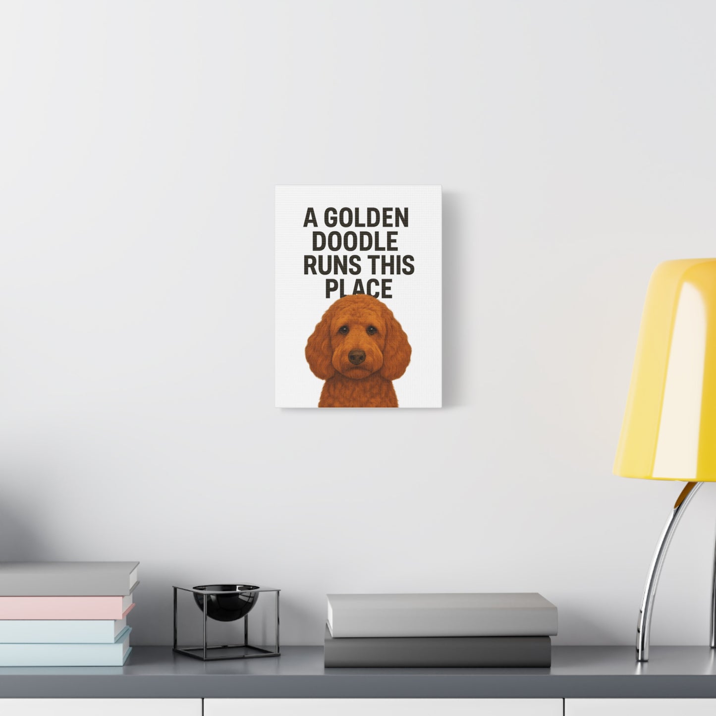 Golden Doodle Canvas Art, Dog Lover Wall Decor, Home Decoration, Pet Owner Gift, Funny Dog Quote