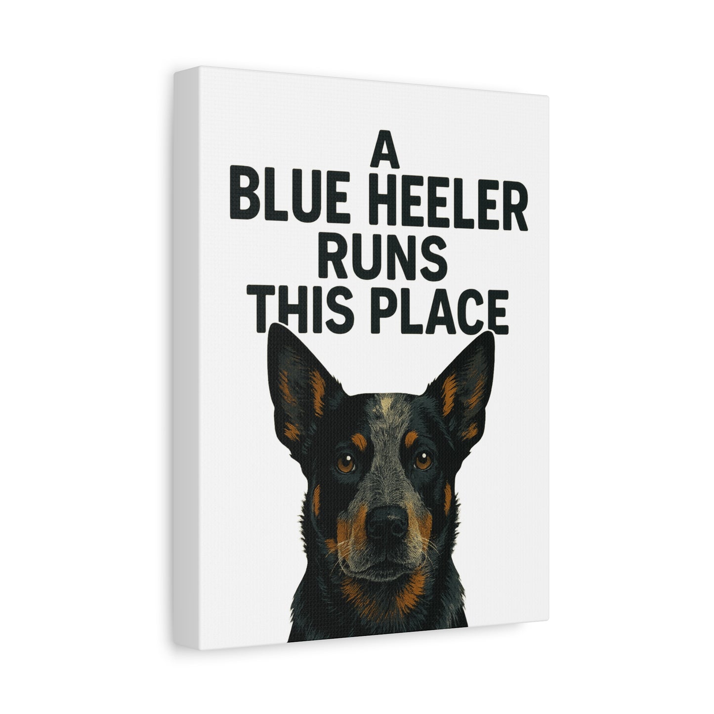 Blue Heeler Canvas Art | Dog Lover Wall Decor, Pet Owner Gift, Animal Lover Art, Home Decor, Blue Heeler Gifts