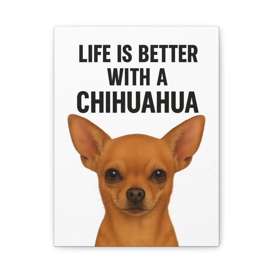 Chihuahua Art Canvas Print, Pet Lover's Gift, Wall Decor, Chihuahua Lovers Wall Art, Funny Home Decor