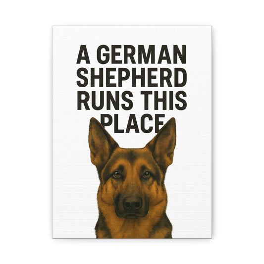 German Shepherd Quote Canvas Wall Art, Dog Lover Gift, Home Decor, Pet Decor, Dog Owner Art, Wall Sign