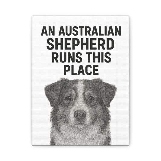 Australian Shepherd Wall Art, Home Decor Print, Pet Lover Gift, Dog Owner Canvas, Dog Decor, Animal Artwork
