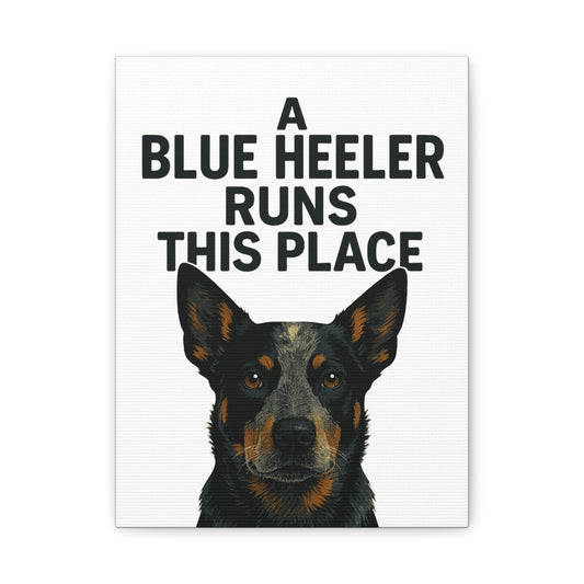 Blue Heeler Canvas Art | Dog Lover Wall Decor, Pet Owner Gift, Animal Lover Art, Home Decor, Blue Heeler Gifts