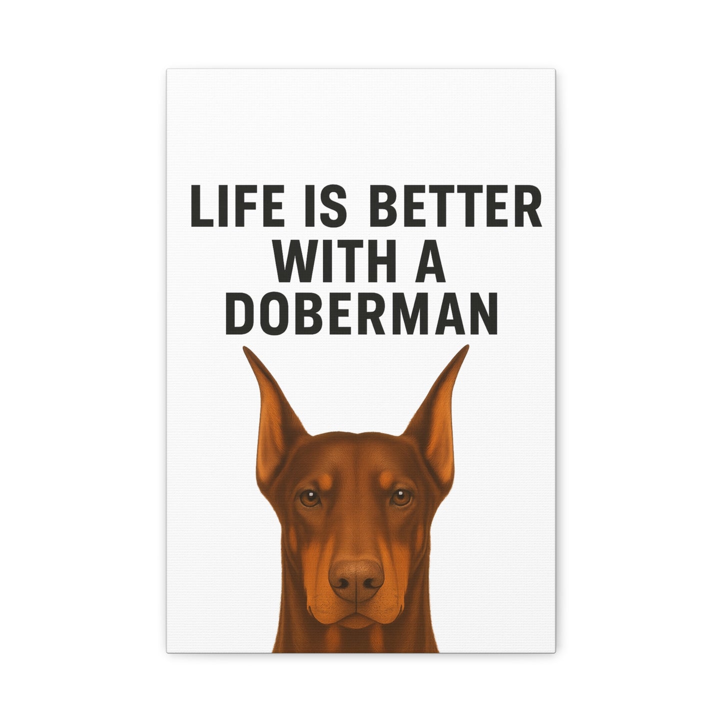 Doberman Canvas Wall Art, Inspirational Pet Decor, Dog Lover Gift, Home Accents, Animal Artwork, Interior Design, Housewarming
