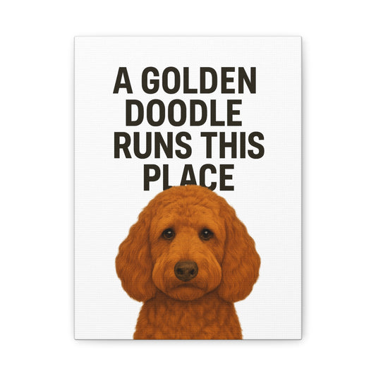 Golden Doodle Canvas Art, Dog Lover Wall Decor, Home Decoration, Pet Owner Gift, Funny Dog Quote