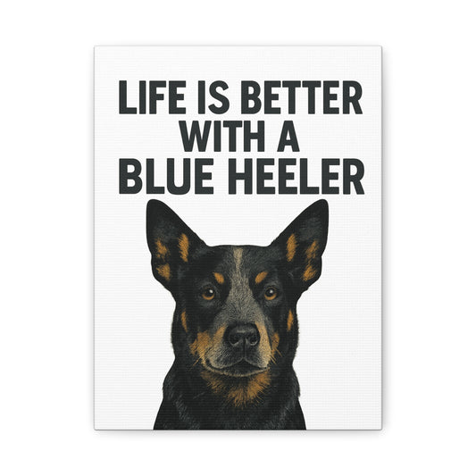 Dog Decor Canvas Wall Art, Blue Heeler Home Decor, Pet Lover Gift, Dog Owner Wall Art, Funny Dog Quote Home Decoration